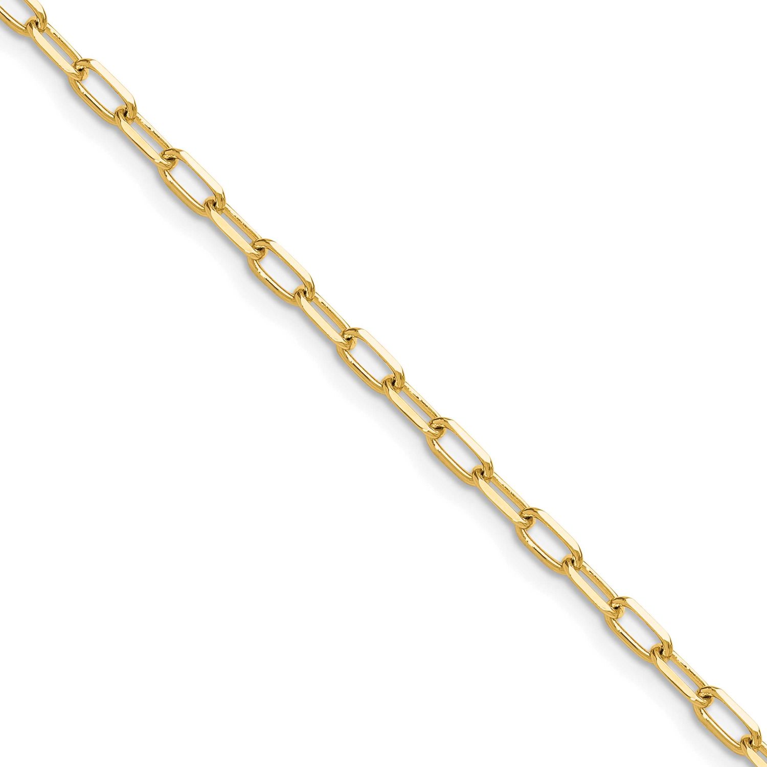 3.0mm Solid Beveled Diamond-Cut Paperclip Chain (100 Inch Spool) 14k Gold PCL080-100