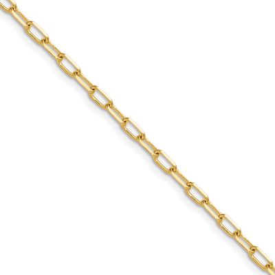 3.0mm Solid Beveled Diamond-Cut Paperclip Chain (100 Inch Spool) 14k Gold PCL080-100