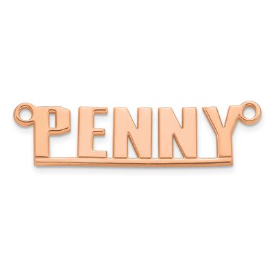 Sterling Silver/Underlined Name Plate 14k Rose Gold XNA1514RP