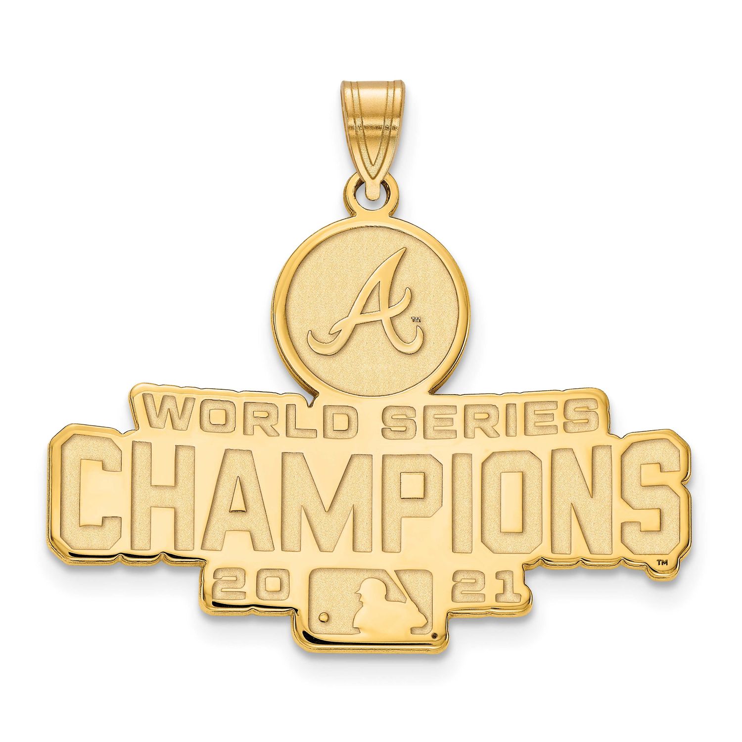 2021 World Series Champions Atlanta Braves Extra Large Pendant Gold-plated GP004BRA21 883957953113