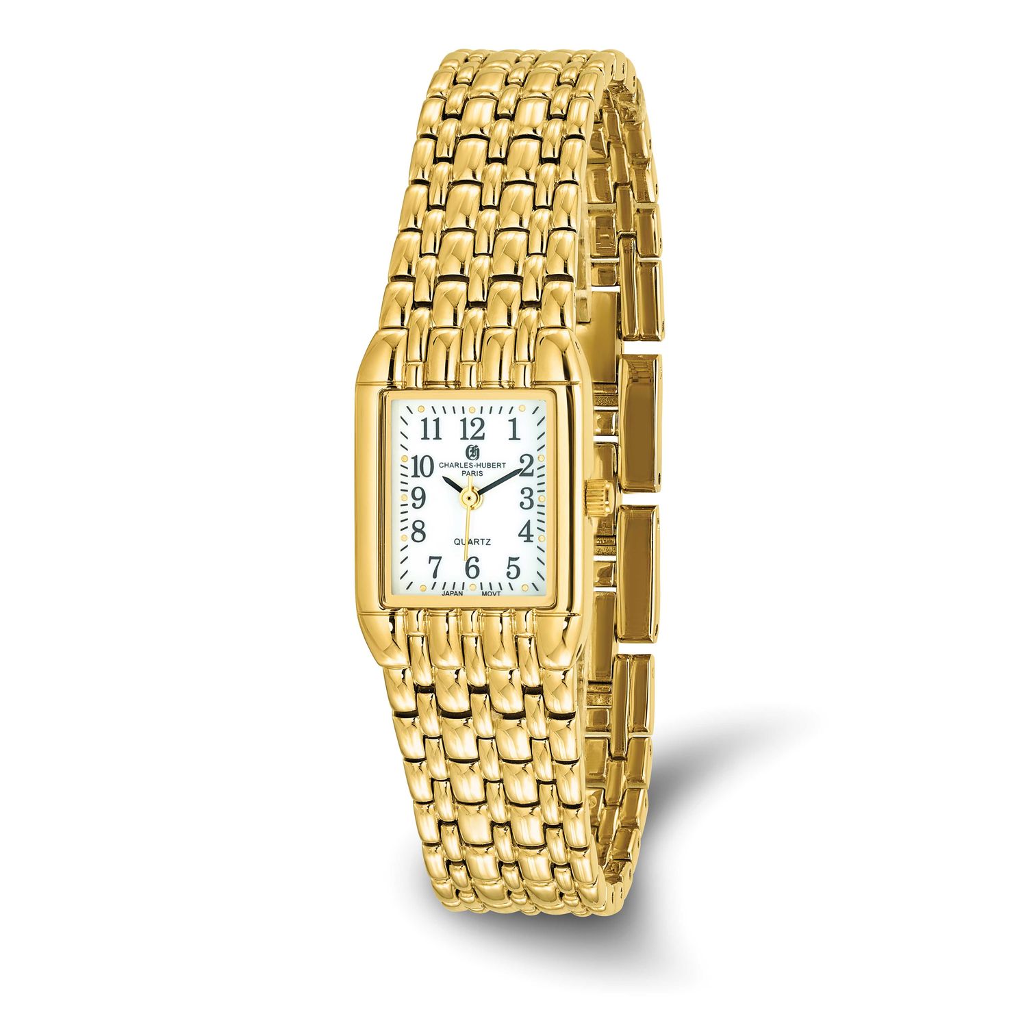 Charles Hubert Gold-Finish White Dial Quartz Watch XWA4327 848870005967
