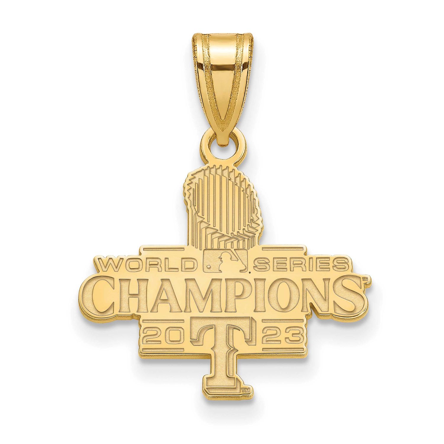 2023 World Series Champions Texas Rangers Medium Pendant Gold-plated GP002RAN23 196904204245