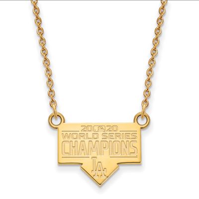 2020 World Series Champions Los Angeles Dodgers Small Pendant with Neckla Gold-plated GP006DOD20-18…