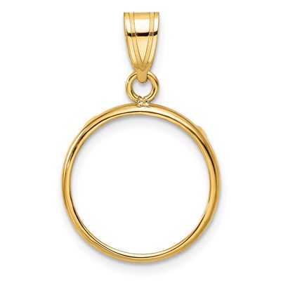 16.0mm Prong Coin Bezel Pendant 10k Gold Polished 10C1801/16.0