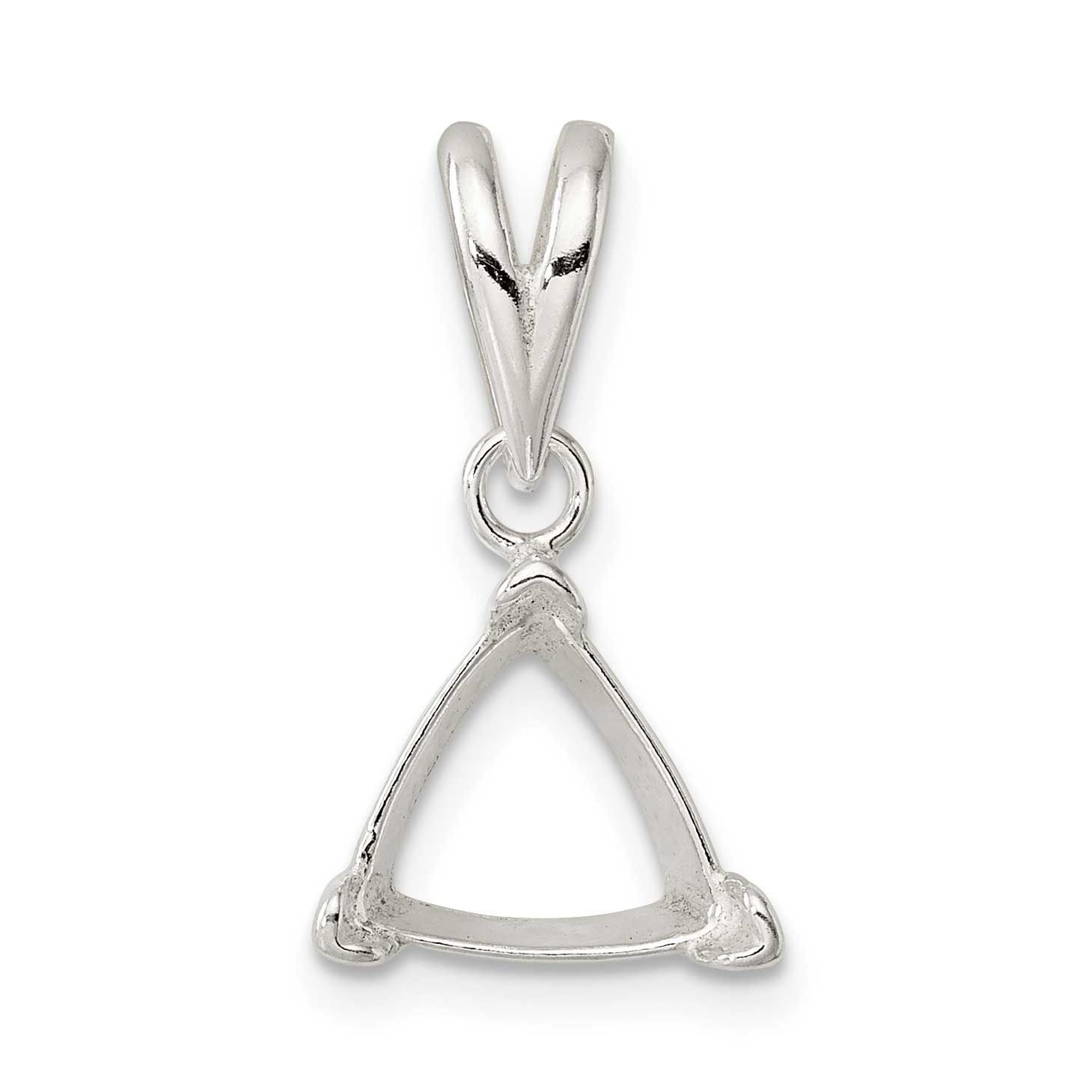 Trillion 4.0mm V-End Loose Bail Pendant Setting Sterling Silver SS3278-1