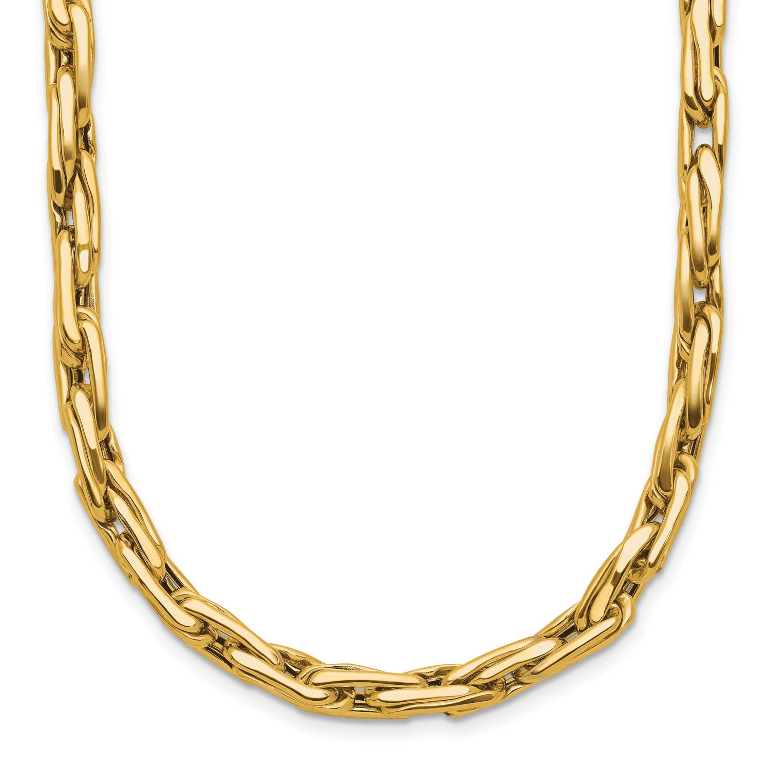 5.0mm Fancy Link Necklace 14k Gold Polished LF2221-18 196904317235