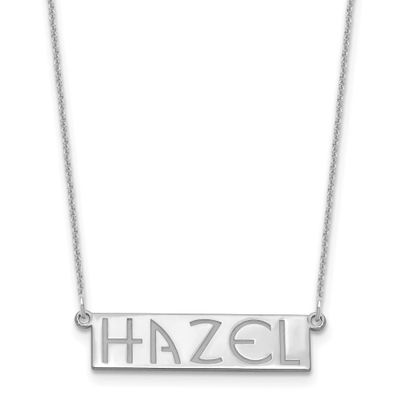 4-6 Letter Name Bar Necklace 10k White Gold 10XNA1529W