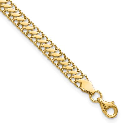 Fancy Link with 1 Inch Extender Bracelet 10k Gold Polished 10LF623-7.5 196904335291