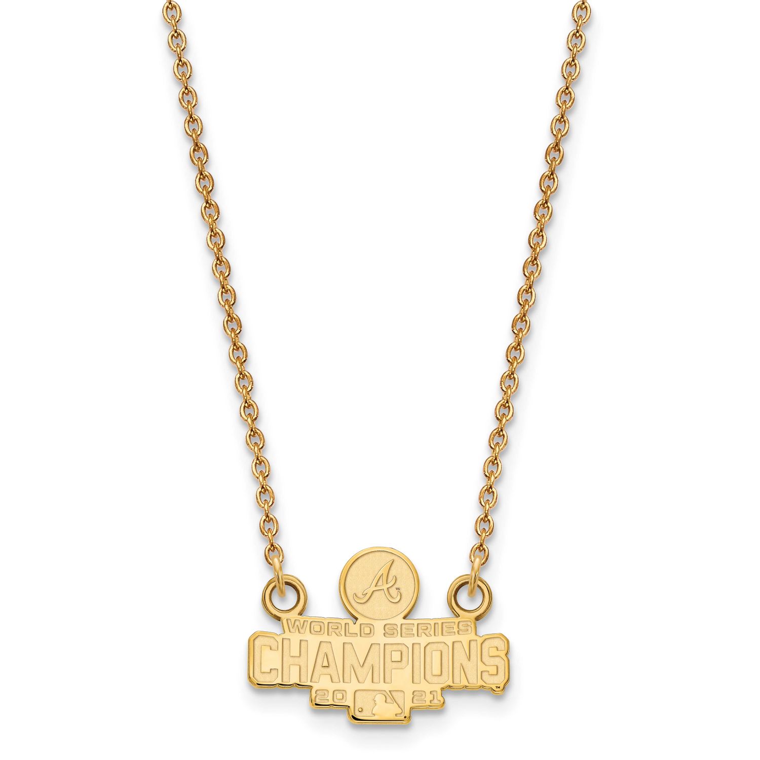 2021 World Series Champions Atlanta Braves Small Pendant with Neckla Gold-plated GP006BRA21-18 8839…