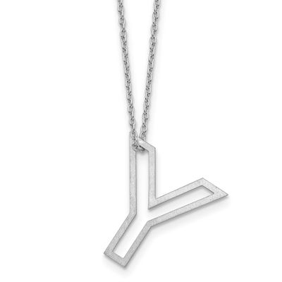 Cut Out Slide Initial Y Necklace Sterling Silver XNA1474SS/Y