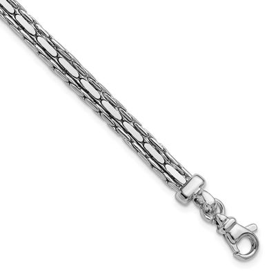 Polished 3-Strand Fancy with 1 Inch Extender Bracelet Sterling Silver Rhodium-plated QLF1445-7 1969…