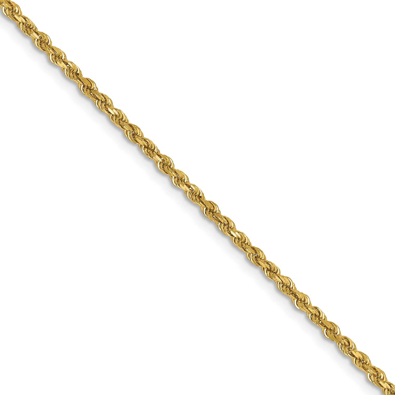 1.75mm Diamond-Cut Rope Chain (100 Inch Spool) 14k Gold 014L-100