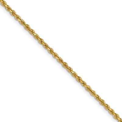 1.75mm Diamond-Cut Rope Chain (100 Inch Spool) 14k Gold 014L-100
