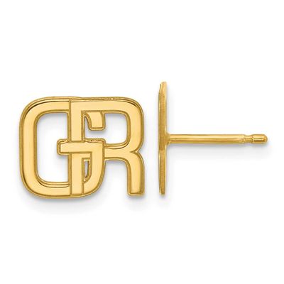 Interlocking Initial Earrings 10k Gold 10XNE157Y