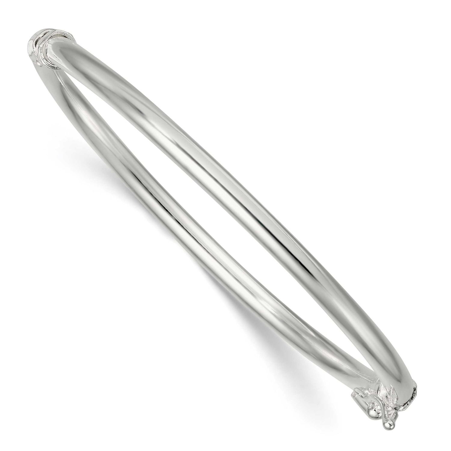 Hinged Baby Bangle Sterling Silver Polished QB1637