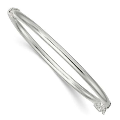 Hinged Baby Bangle Sterling Silver Polished QB1637