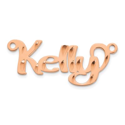 Diamond-Cut Name Plate 14k Rose Gold XNA1539R