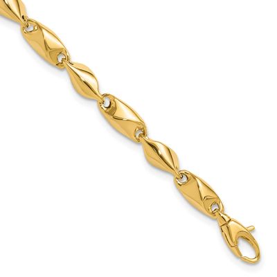 Fancy Link Bracelet 14k Gold Polished LF1882-7.5 196904330227