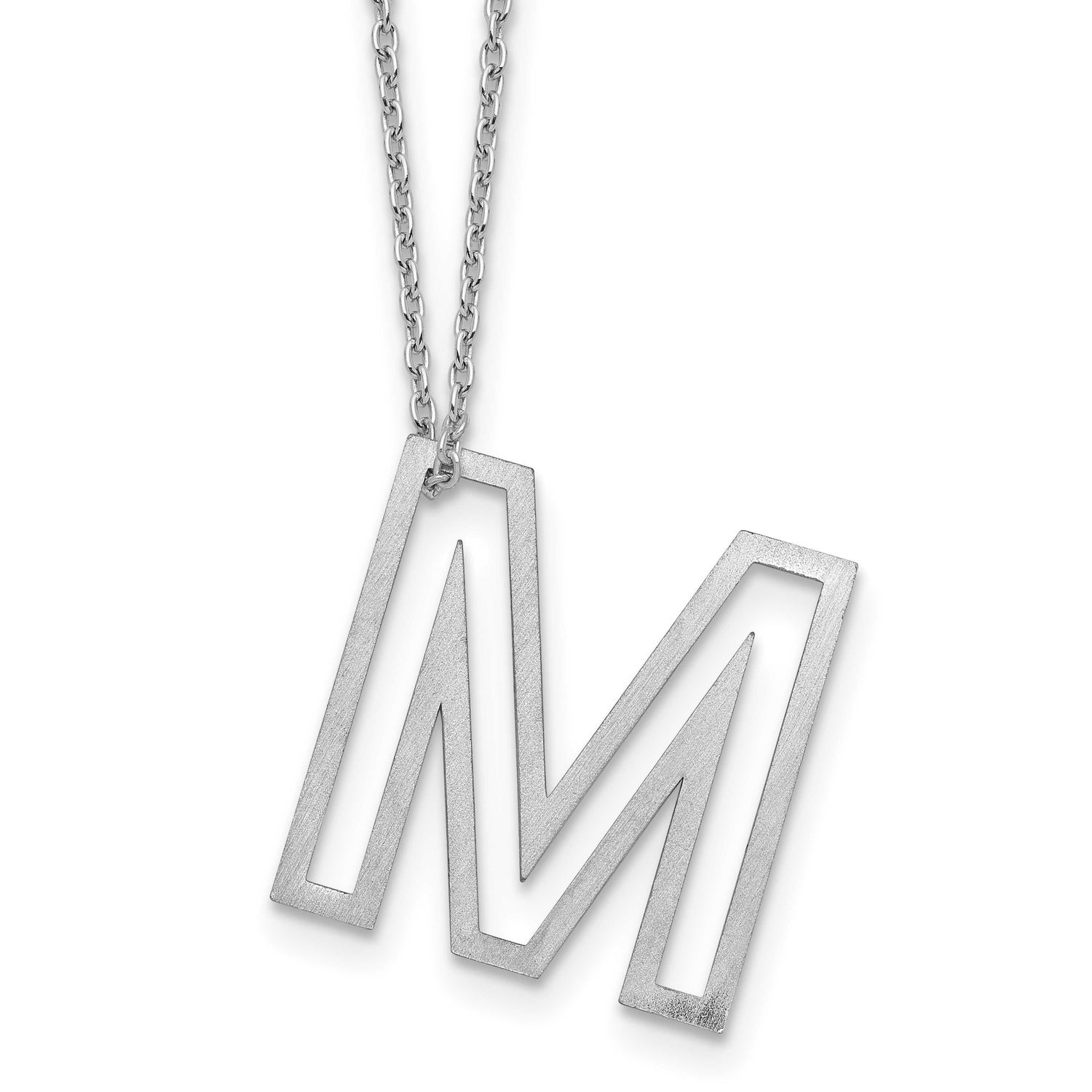 Cut Out Slide Initial M Necklace Sterling Silver XNA1474SS/M