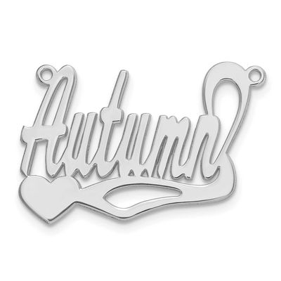 Heart Name Plate 14k White Gold Polished XNA132W 191101541261