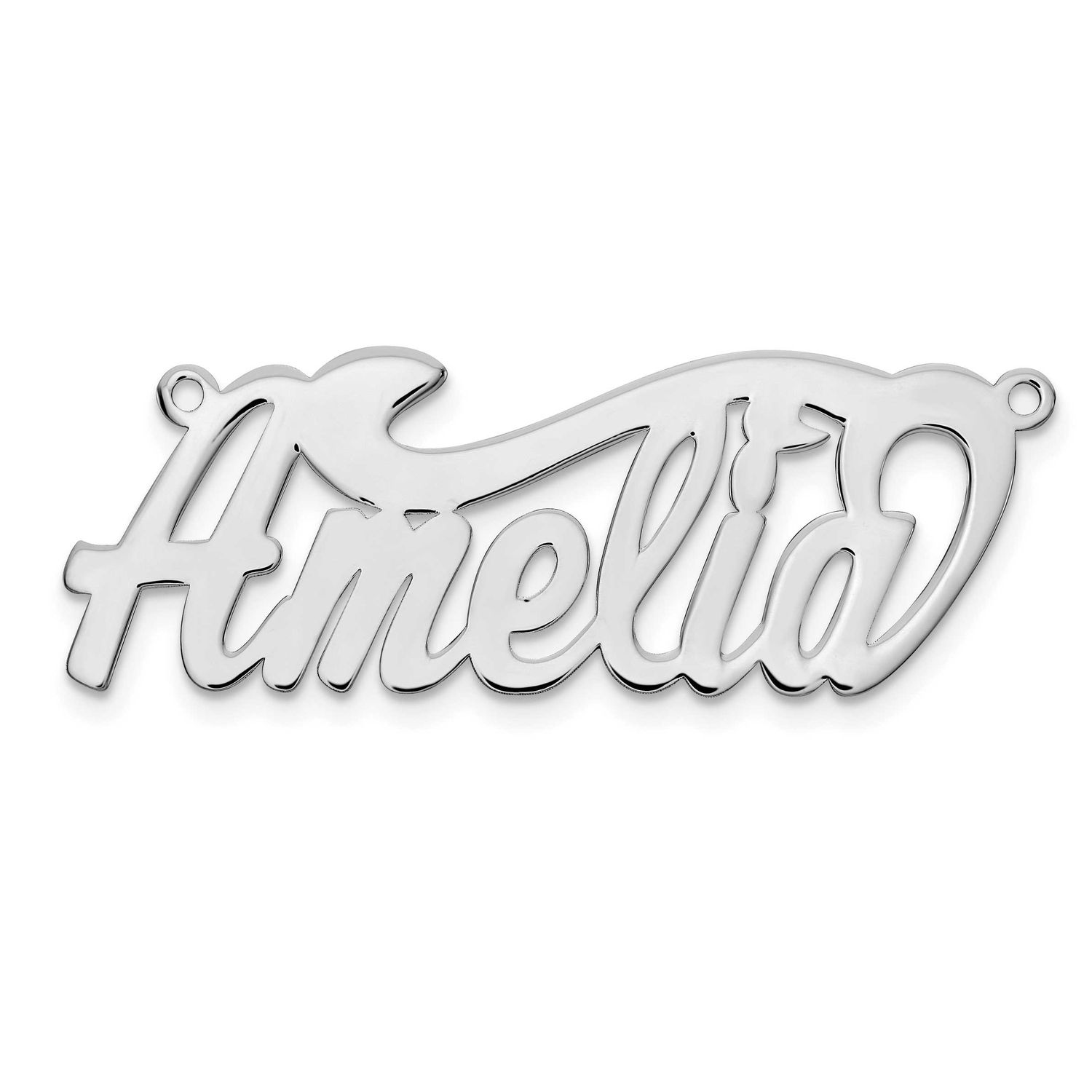 Polished Name Plate 10k White Gold 10XNA131W 191101092152
