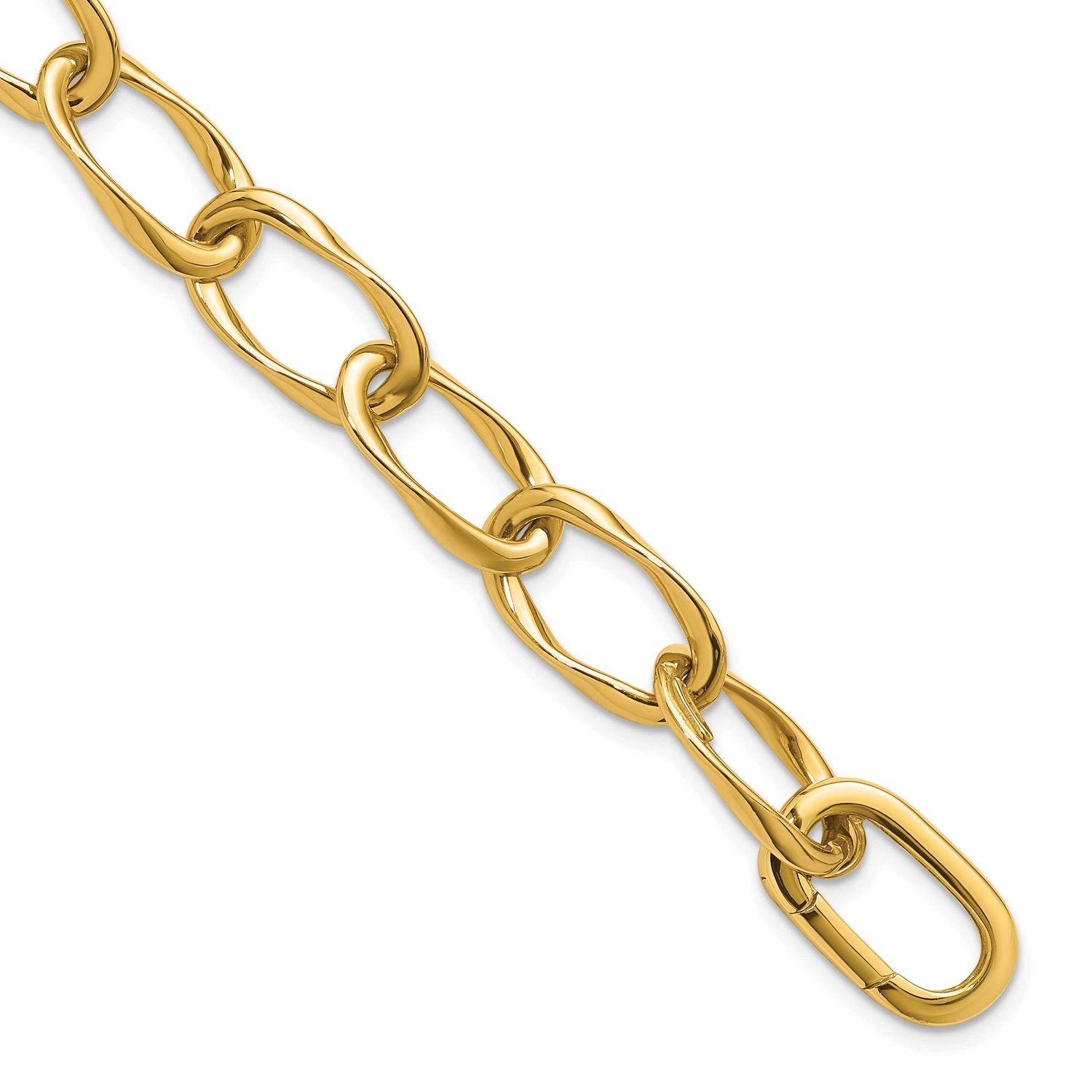 Link Bracelet 14k Gold Polished LF2009-7.5 196904325575