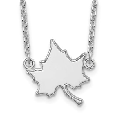 Indiana State University I-S Large Pendant 18 Inch Necklace 14k White Gold 4W011ISU-18 886774838557