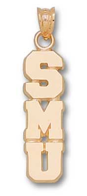 Southern Methodist University Vertical Smu 3/4 Pendant Sterling Silver SMU012-SS 191101775826