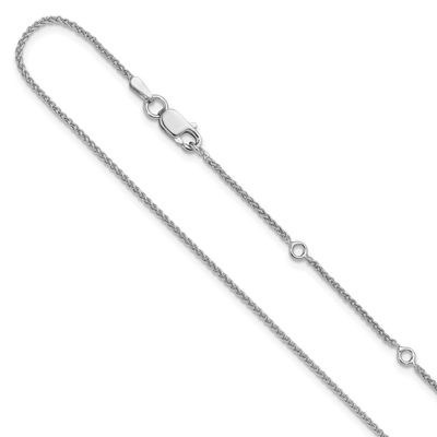 1.3mm Spiga 1In+1 Inch Adjustable Chain 18 Inch Sterling Silver Rhodium-plated FC109-16+2