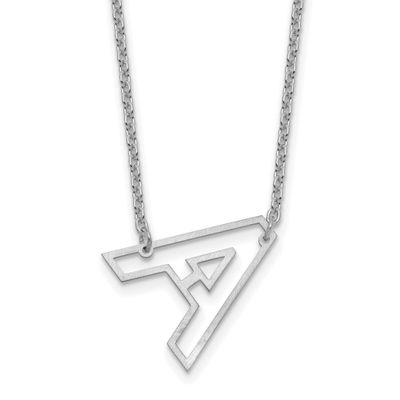 Sideways Cut-Out Initial A Necklace 14k White Gold XNA1473W/A