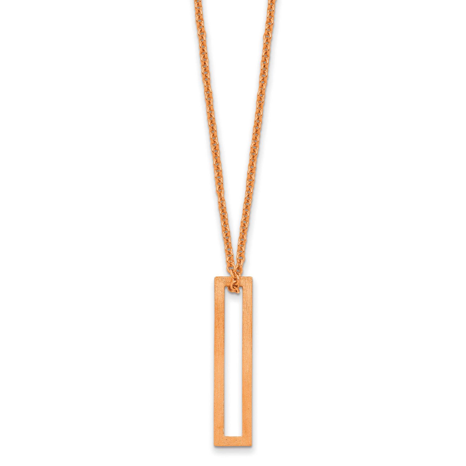 Cut Out Slide Initial I Necklace 14k Rose Gold XNA1474R/I
