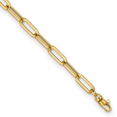 Fancy Link with 1 Inch Extender Bracelet 14k Gold Polished LF2266-7.5 196904316931