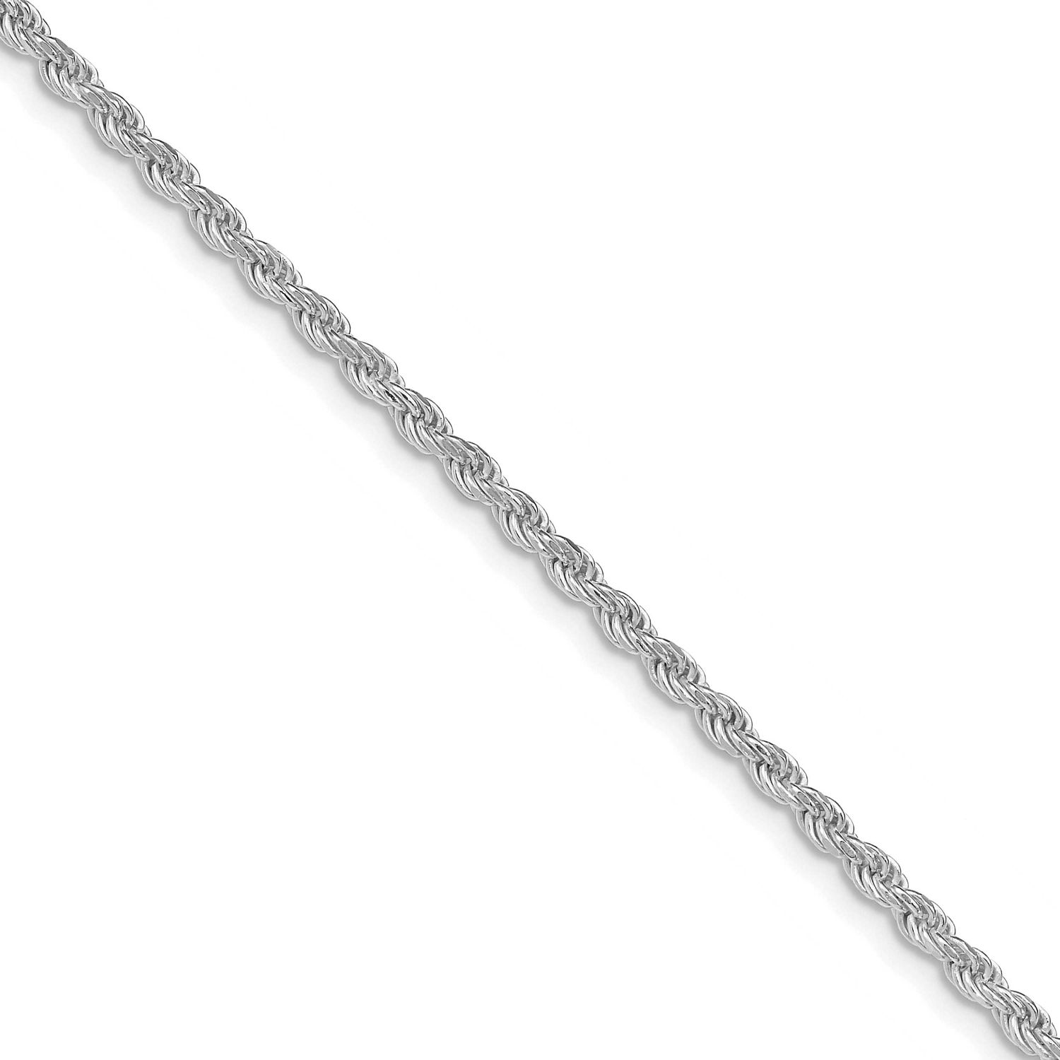 2.25mm Diamond-Cut Rope Chain (100 Inch Spoo Sterling Silver Rhodium-plated QDC050R-100