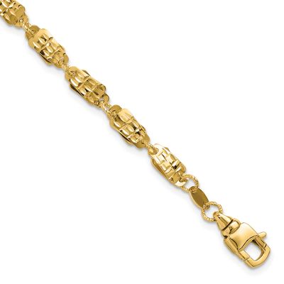 Fancy Link Bracelet 14k Gold Polished LF2031-7.5 196904328071