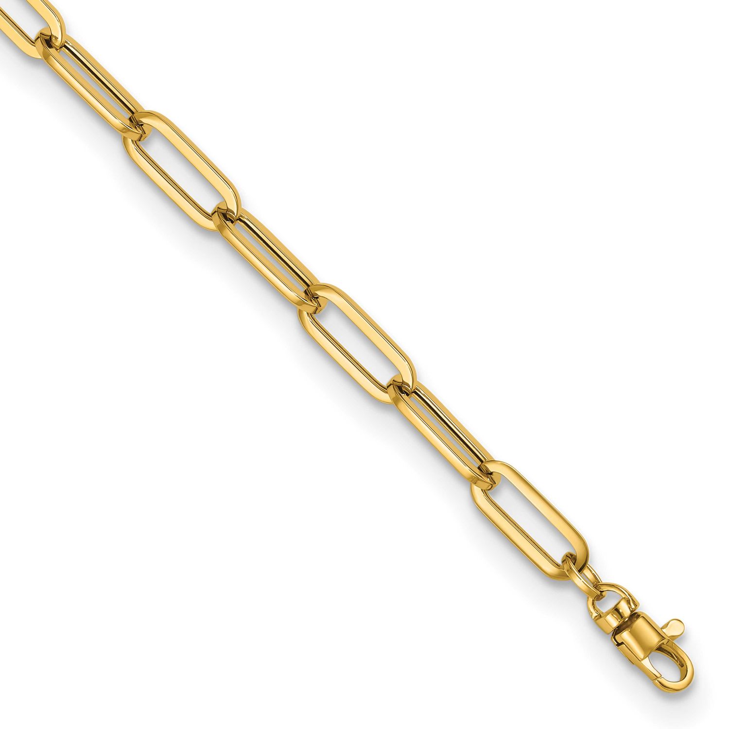 Fancy Link with 1 Inch Extender Bracelet 14k Gold Polished LF2266-8.5 196904316924