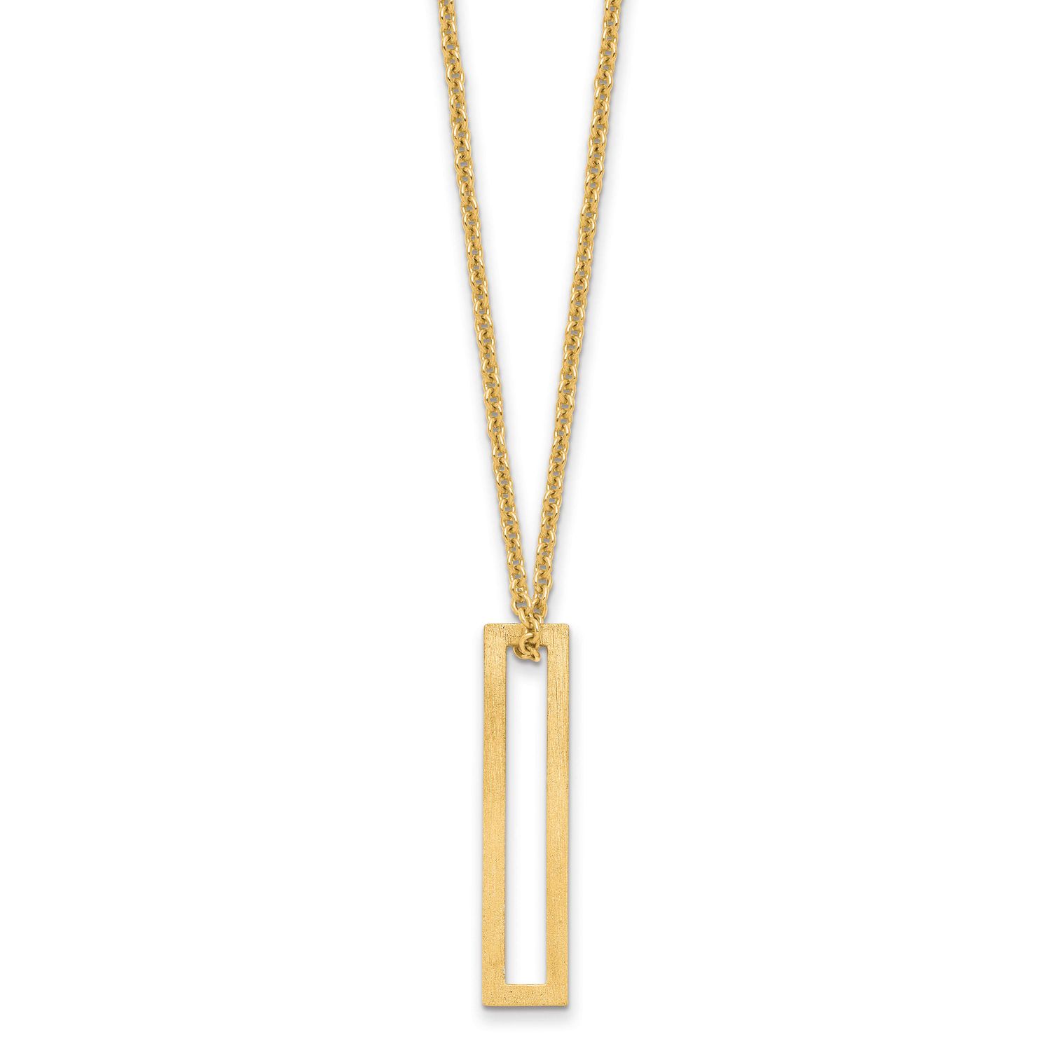 Cut Out Slide Initial I Necklace 14k Gold XNA1474Y/I