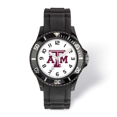 Texas A&amp;M University Scholastic Silicone Strap Quartz Watch TAM170 191101125614