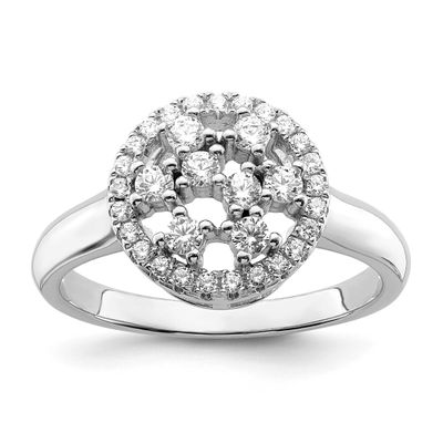 CZ Brilliant Embers Ring Sterling Silver Rhodium-plated QMP971-6 191101468520