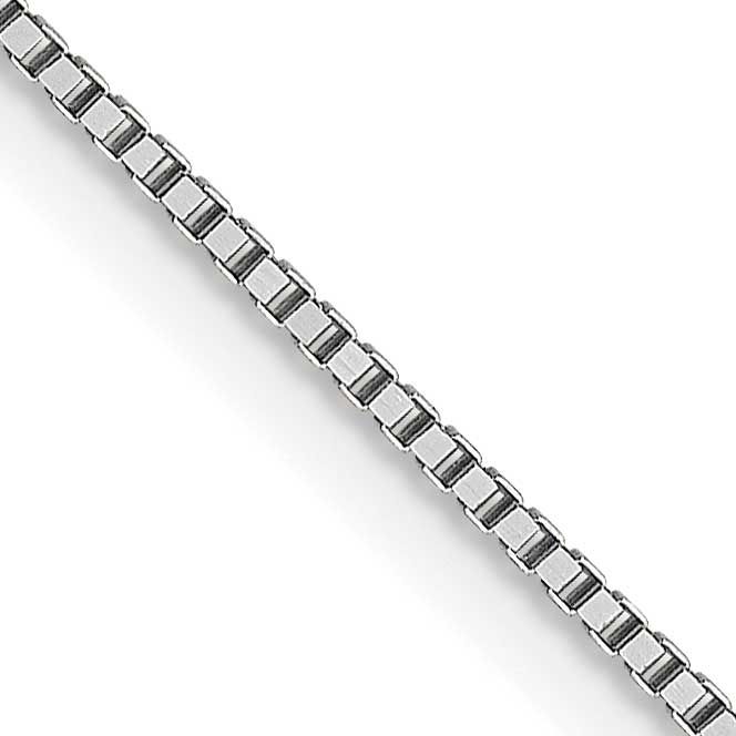 18k White Gold 24 Inch .7mm Box with Lobster Clasp Chain 24 Inch 18k Gold 18LP21-24 191101177712