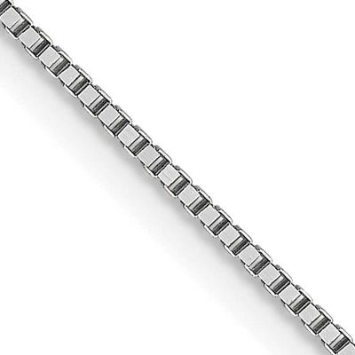 18k White Gold 24 Inch .7mm Box with Lobster Clasp Chain 24 Inch 18k Gold 18LP21-24 191101177712
