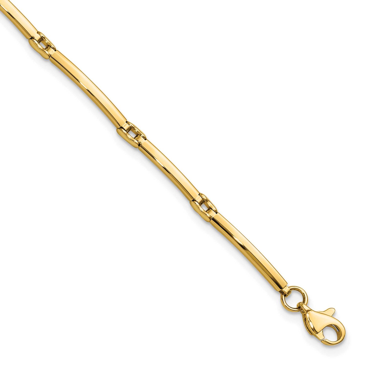 Fancy Link Bracelet 10k Gold Polished 10LF630-7.75 196904340158
