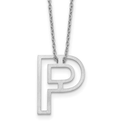 Cut Out Slide Initial P Necklace Sterling Silver XNA1474SS/P