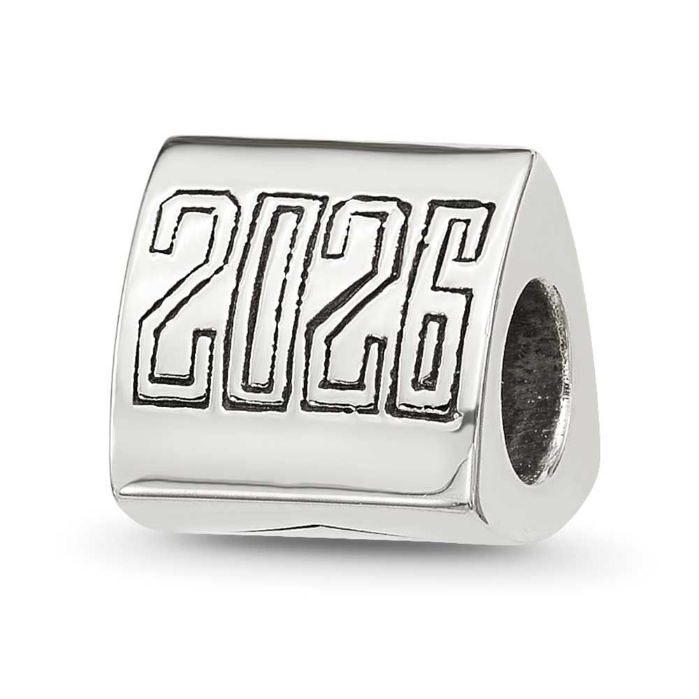 2026 Graduation Bead Sterling Silver Polished QRS4543 196904279397