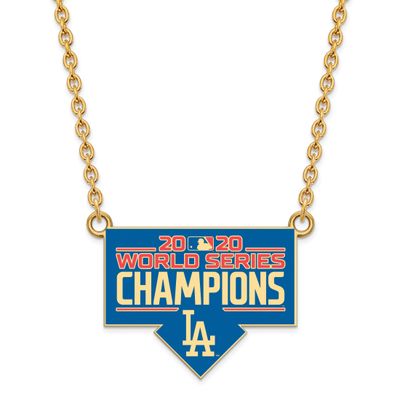 2020 World Series Champions Los Angeles Dodgers Large Pendant with Neckla Gold-plated GP012DOD20-18…