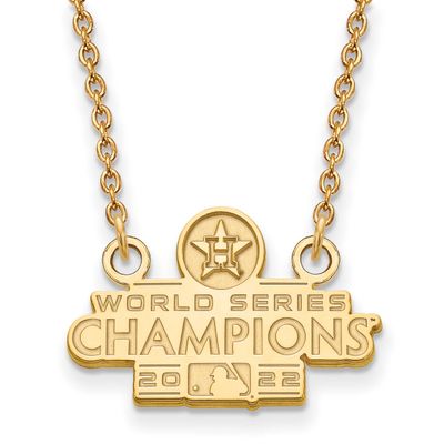 Ruthenium2022 World Series Champions Houston Astros Small Pendant with Neckla Sterling Silver Gold-…