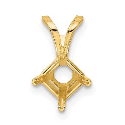 Princess 4-Prong Truseatr 2.5mm Pendant Setting 14k Gold YG2767-1