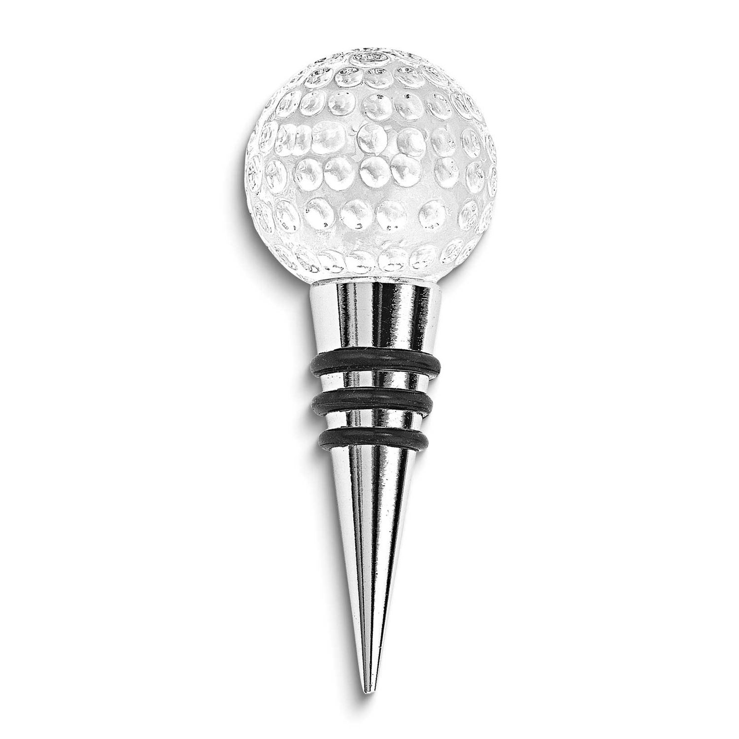 Badash Crystal Golf Ball Silver-Tone Wine Stopper GM6116 769076012767