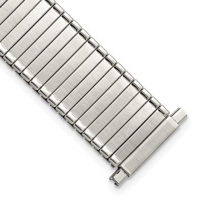 Debeer 16-20mm Mens Satin and Polished Stainless Steel Thin-Flexo Expansion Link 6.25 Inch Watch Ba…