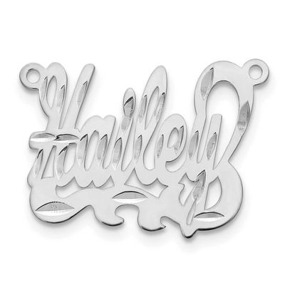 Diamond-Cut Name Plate Sterling Silver Rhodium-plated XNA159SS 191101541674