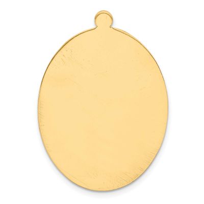 Oval with Eyelet Stamping 14k Gold YG1095/18